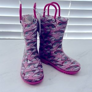 Girls Rainbow Rain Boots